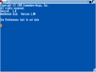 AmigaOS 1.0 booting