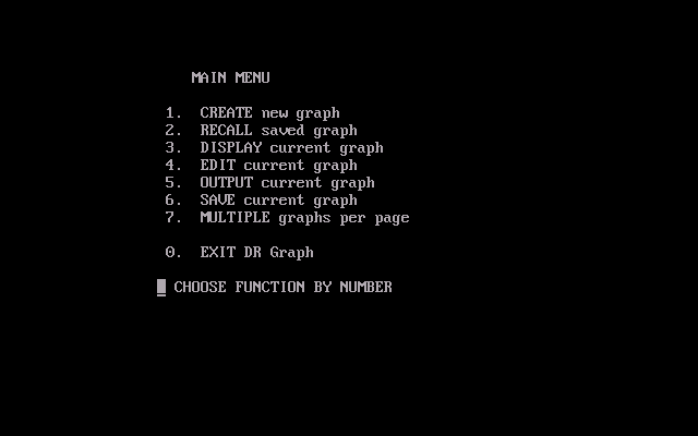 DR Graph Menu