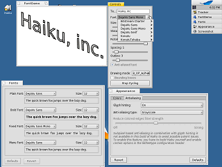 Haiku Font Options