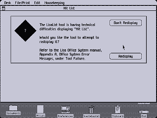 Lisa Application Error