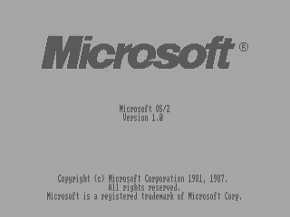 OS/2 1.0 Boot Screen