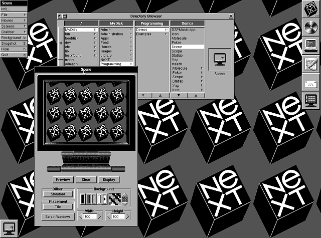 NeXTSTEP 0.8 Control Pannel