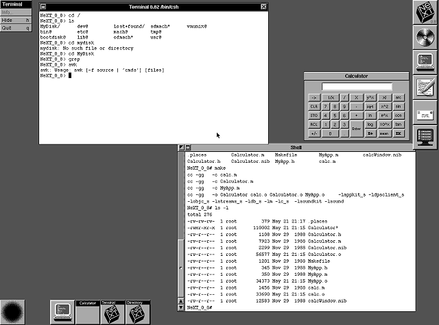 NeXTSTEP 0.8 Unix Shells