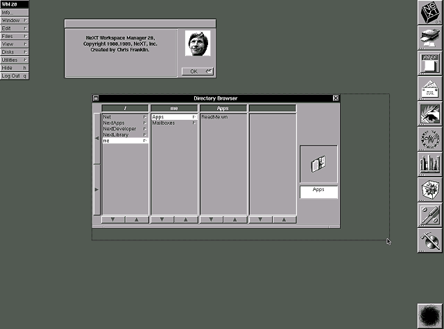 NeXTSTEP 0.9 Desktop