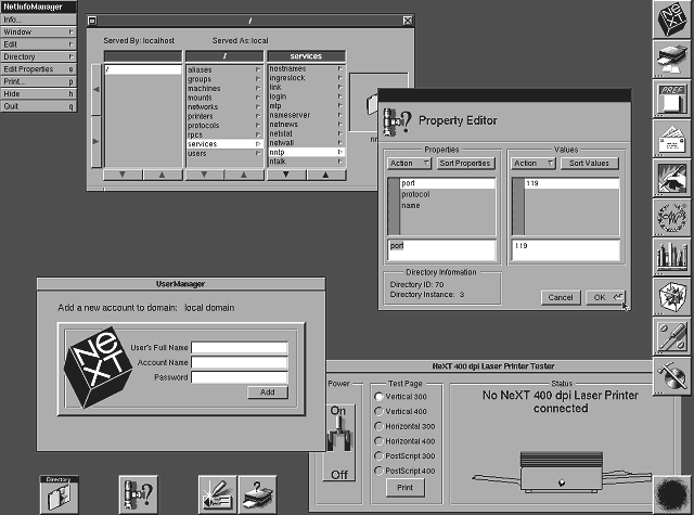NeXTSTEP 1.0 NetInfo