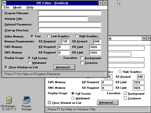 Windows 3.1 3D Controls