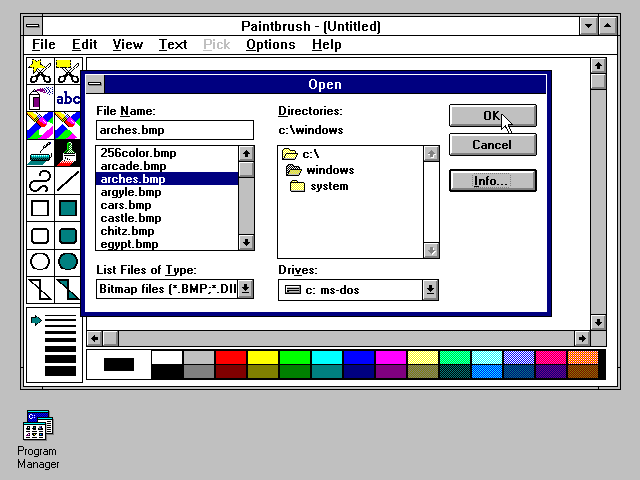 Windows 3.1 Common Dialogs