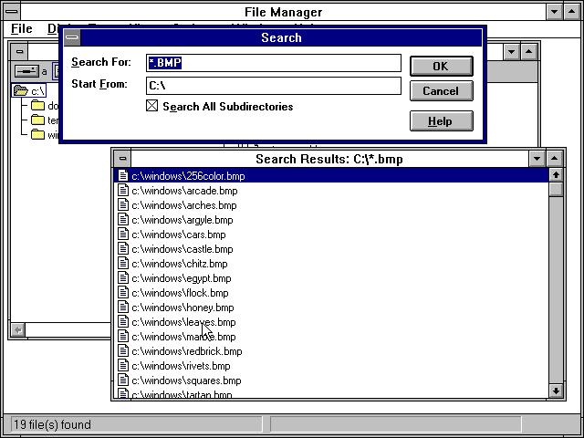 Windows 3.1 Search