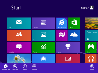 Windows 8 tile properties