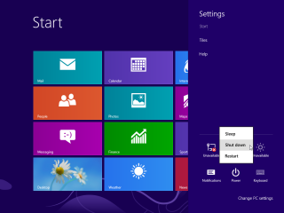 Windows 8 shutting down