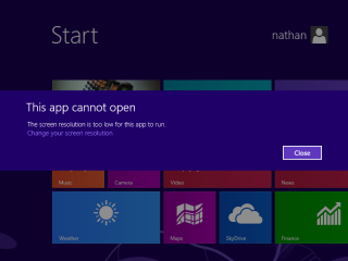 Windows 8 at 800*600